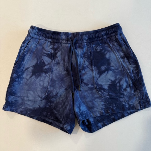 Athleta Pants - Athleta Farallon Blue Tie Dye Knit Shorts Women’s Size XS